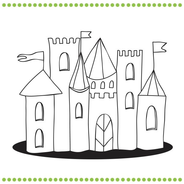 城堡的艺术插图图片下载