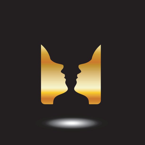 两张脸并排-标志与花瓶的幻觉图片下载