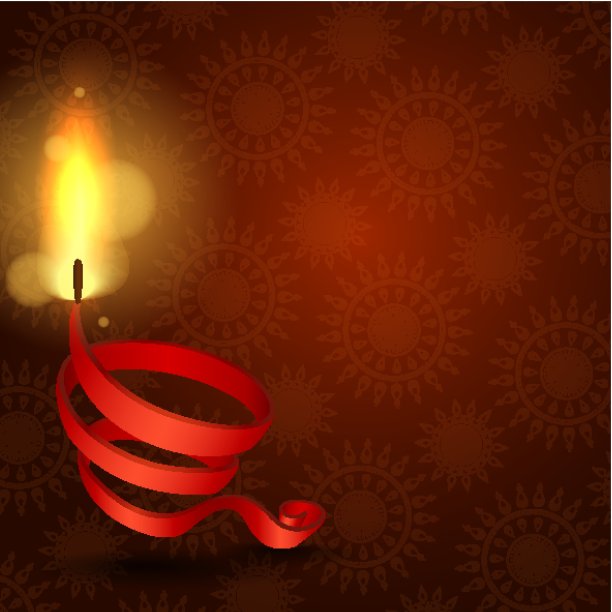 快乐的排灯节的背景。图片下载