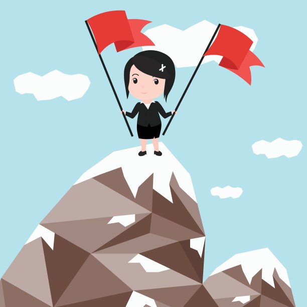 女性的商业目标、胜利和动力图片下载