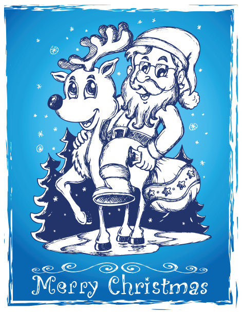 圣诞老人主题绘画2图片下载