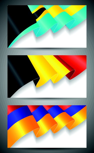 巴哈马，比利时，亚美尼亚国旗旗帜设置图片下载