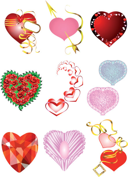 一副心形情人节礼物图片下载