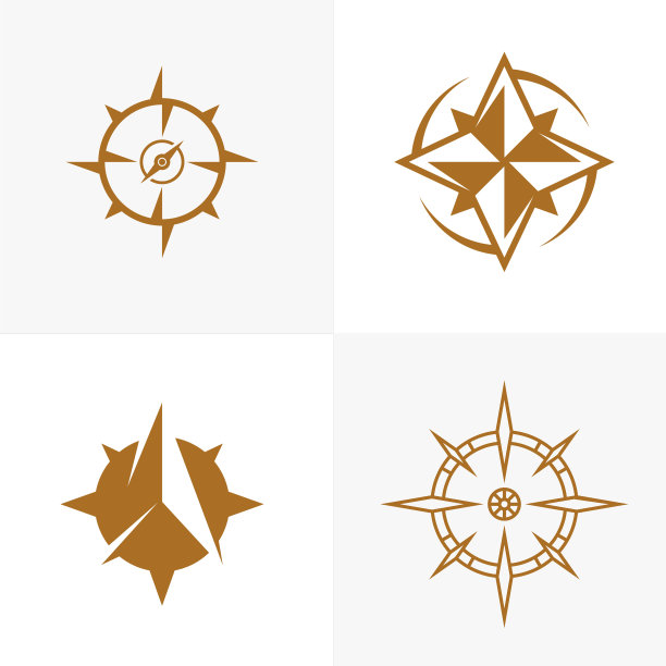 设置创意指南针标志设计模板图标图片下载