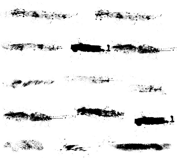 肮脏的笔触，水墨质感，笔刷黑色水彩图片下载