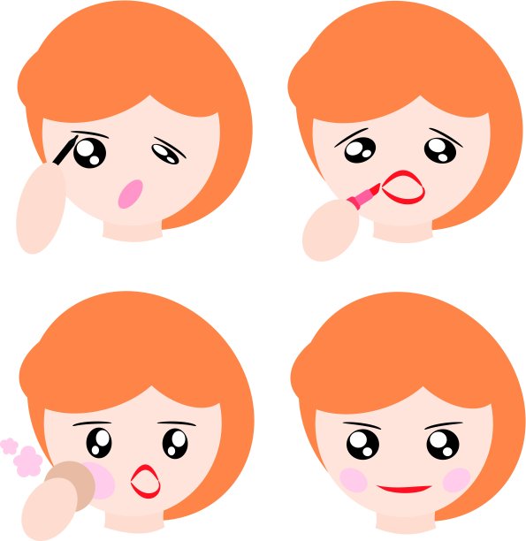 女人化妆前后图片下载