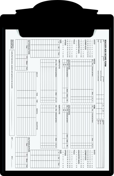 带有足球记分表的剪贴板图片下载