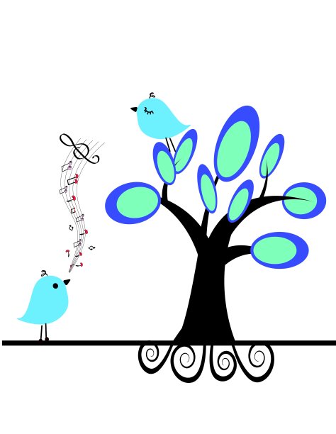 可爱的蓝鸟在爱情约会图片下载