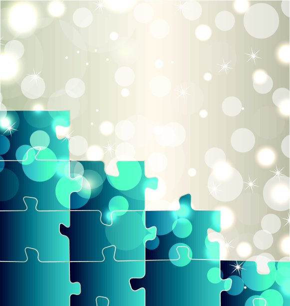 抽象背景与固定拼图块图片下载