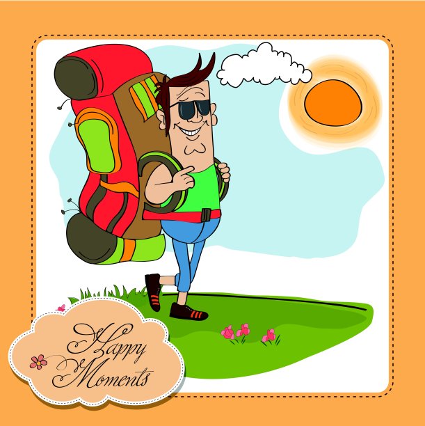 背包旅行的游客图片下载