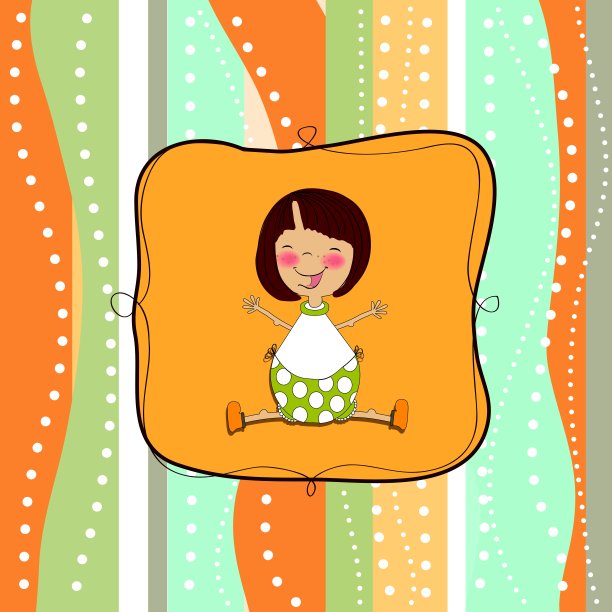 新生女婴通告卡图片下载