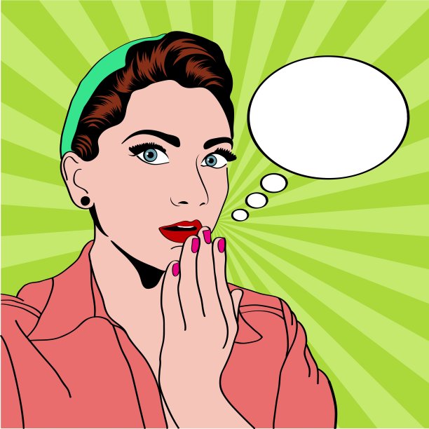 复古波普艺术女孩图片下载