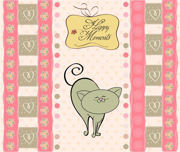 猫的贺卡图片下载