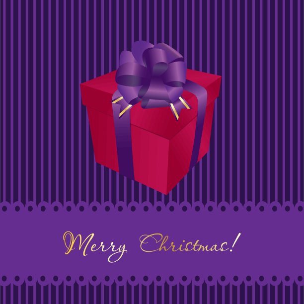 带有节日元素的圣诞卡。图片下载