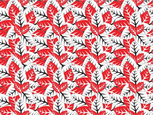 时尚无缝抽象叶向量纹理图片下载