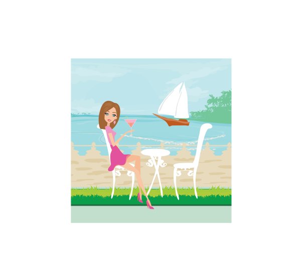 女孩度假图片下载