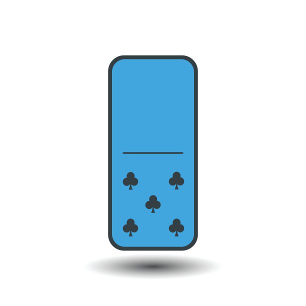 Domino俱乐部。0和4在孤立的背景上图片下载