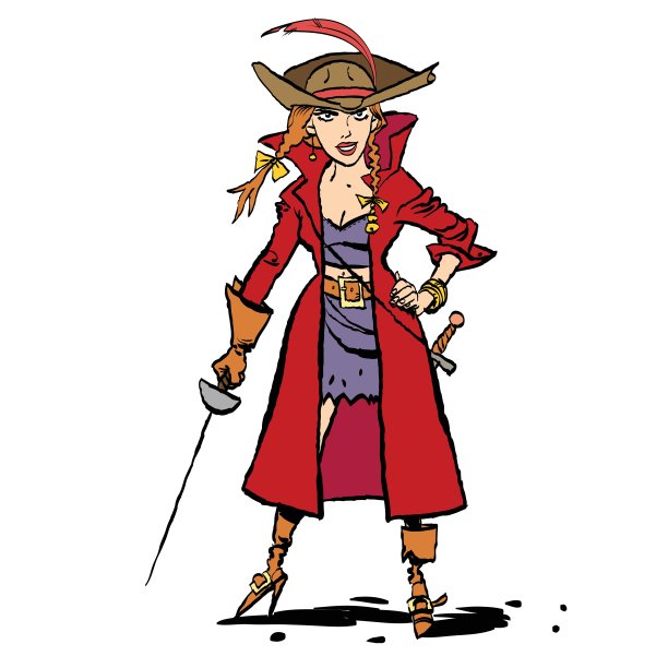 年轻漂亮的女海盗图片下载