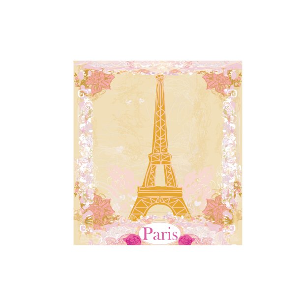 埃菲尔铁塔的艺术背景。矢量插图。图片下载