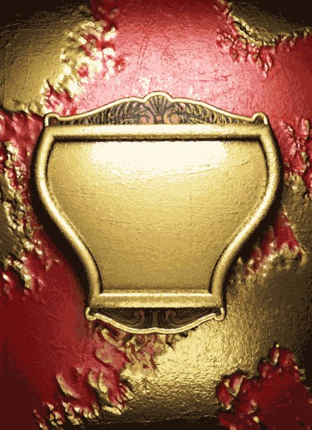 红色背景上的金色图片下载