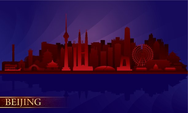 北京夜城天际线图片下载