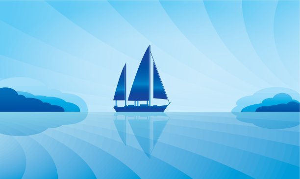 天际线上的帆船图片下载