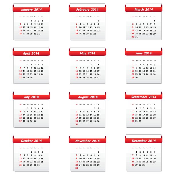 2014年日历图片下载