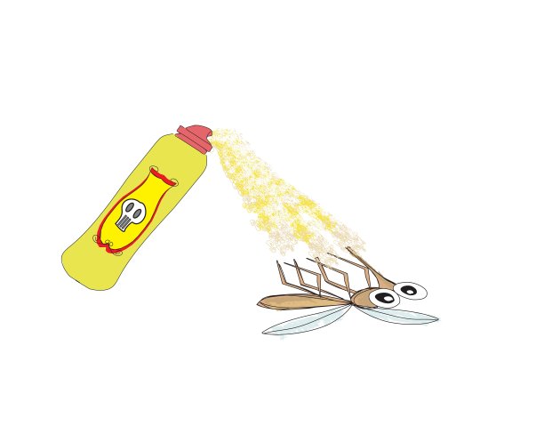 蚊子的喷雾,矢量插图图片下载