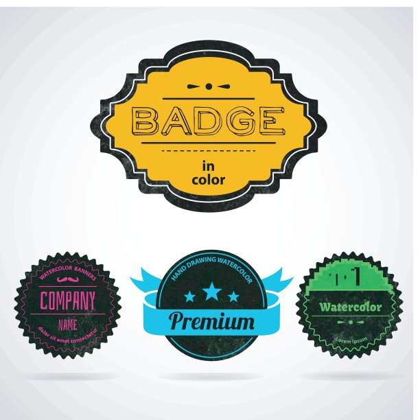 颜色的徽章图片下载