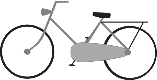 在白色上画一辆孤立的自行车图片下载