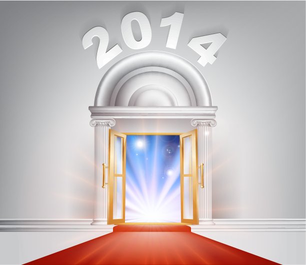 2014年新年门概念图片下载