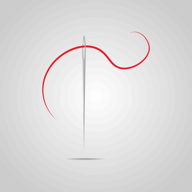 用线缝针。手缝的元素图片下载