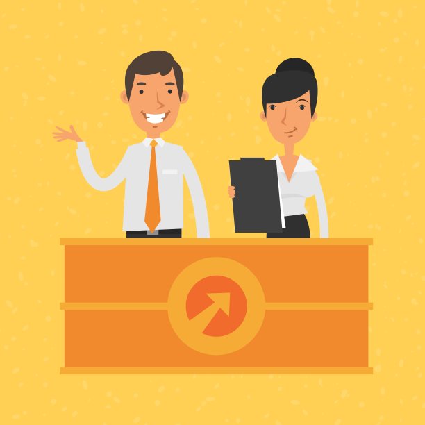 男女经理和接待图片下载