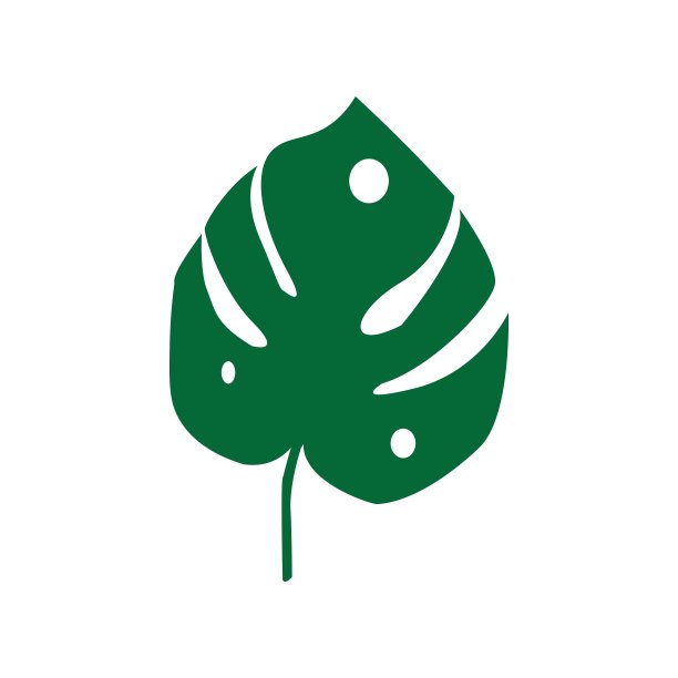 向量。白色背景上孤立的热带植物怪物图片下载