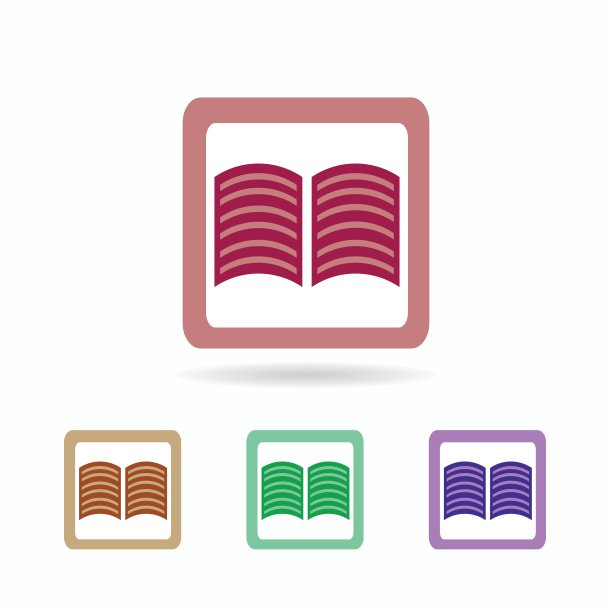 书的图标。在白色背景上隔离图片下载