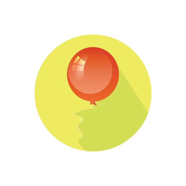 气球。白底上一个明亮的圆圈图片下载