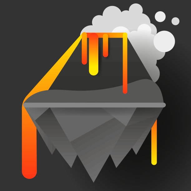 火山喷发自然灾害矢量插图为您的设计和需要图片下载