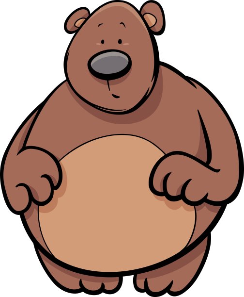 熊类动物卡通人物图片下载