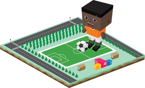 足球联赛球员卡通图片下载