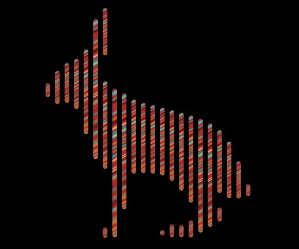 线性插图的兔子标志动物矢量插图图片下载