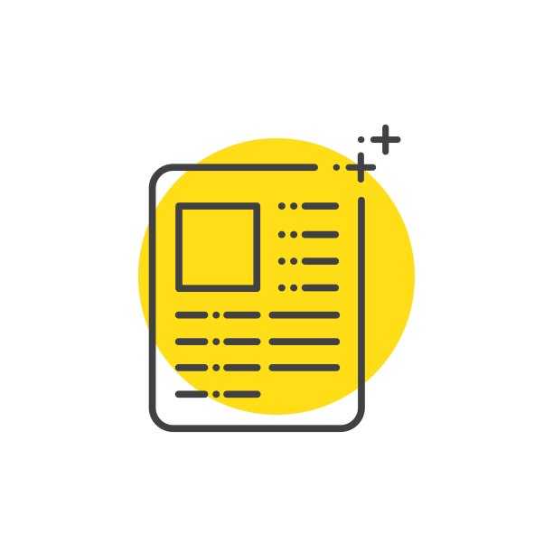 纸质广告，营销图标黄色标记图片下载