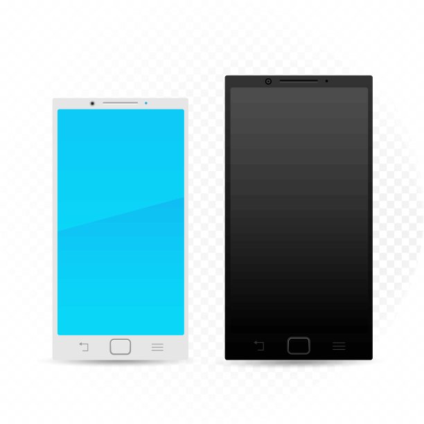 黑白智能手机模板图片下载