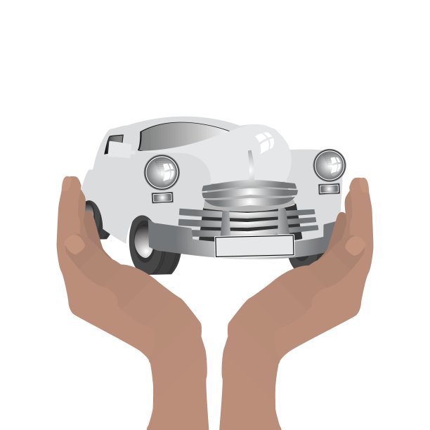 复古的车。保持手警卫。插图图片下载