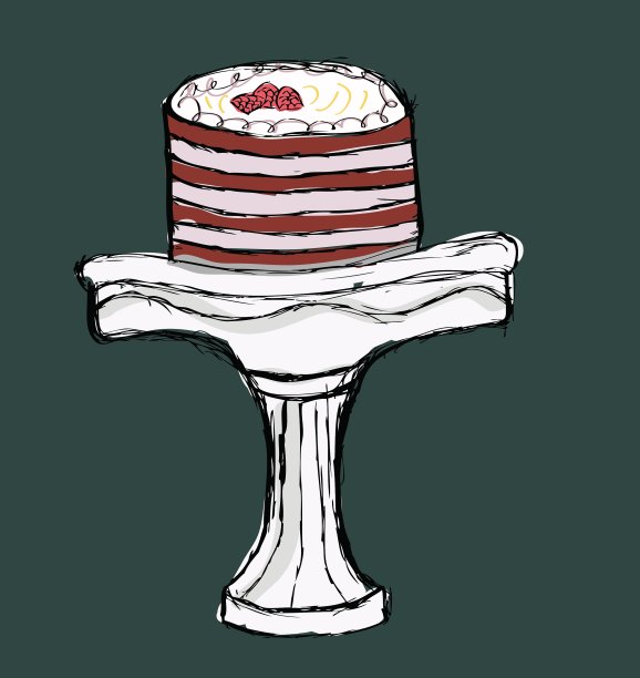婚礼蛋糕草图图片下载