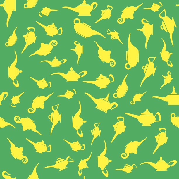 亚洲灯剪影无缝模式图片下载