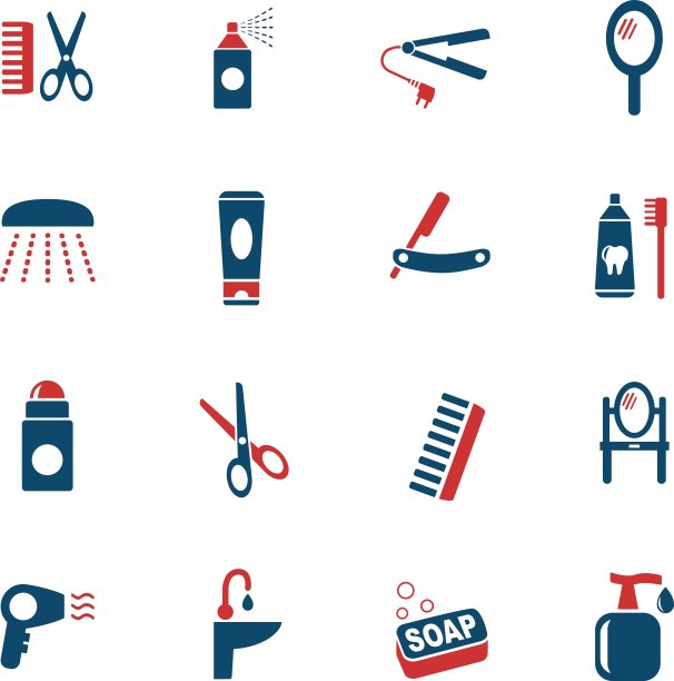 个人护理图标集图片下载