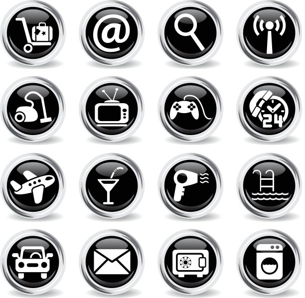 酒店服务图标集图片下载