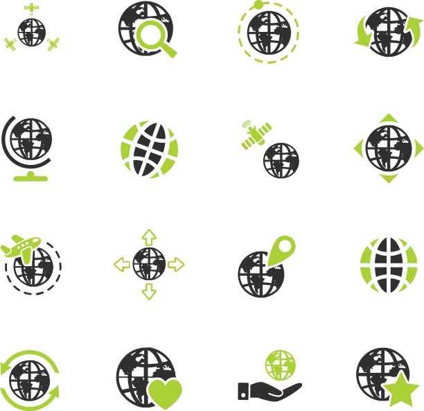 地球仪图标设置图片下载