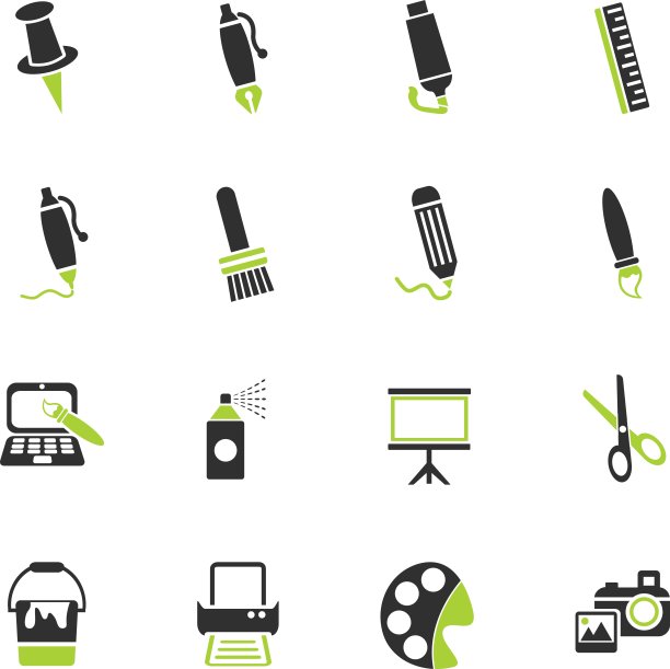 美术工具图标集图片下载
