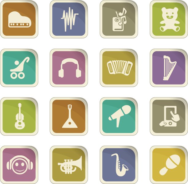 儿童玩具图标套装图片下载